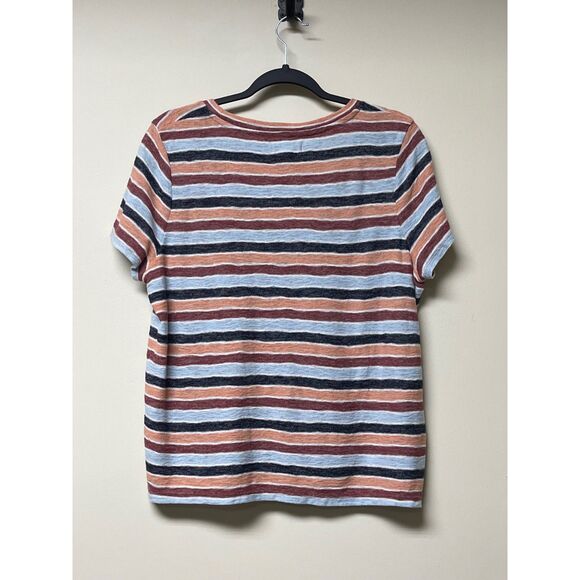 MADEWELL Alto Scoop Tee in Colborne Stripe, Sz L - Picture 5 of 8